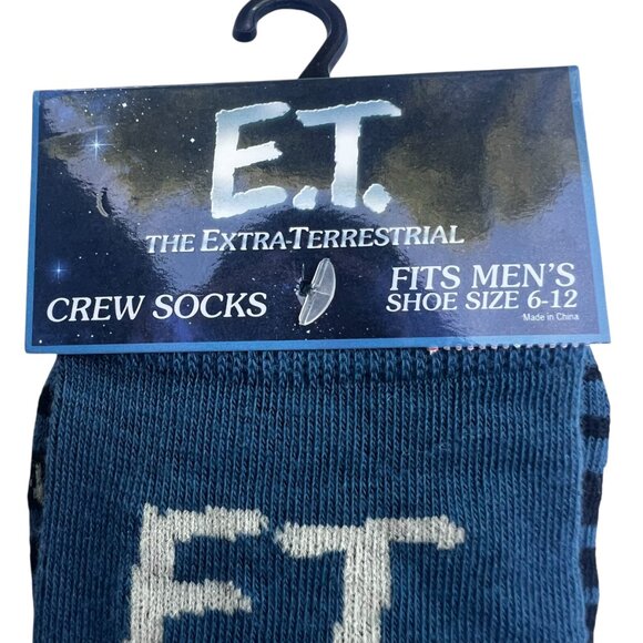 E.T. Socks Universal Studio Size Men's 6-12 Crew Socks NWT - Picture 2 of 3